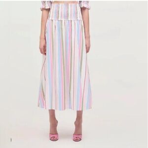 NWT Hill House | The Delphine Nap Skirt | Rainbow Stripe | Small